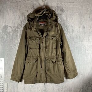 All-Son Surplus Equipment Men's Jacket S Utility‎ Military Green Chore Coat